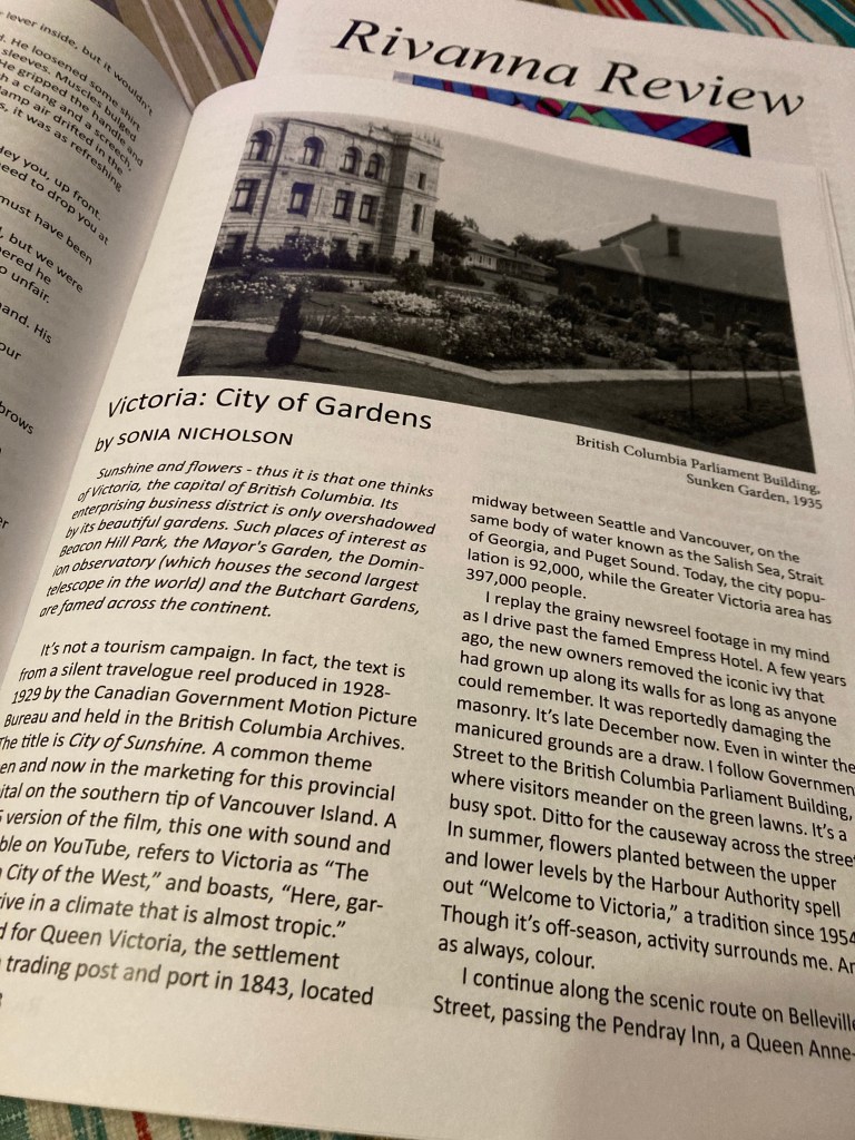 First page of article “Victoria: City of Gardens”.