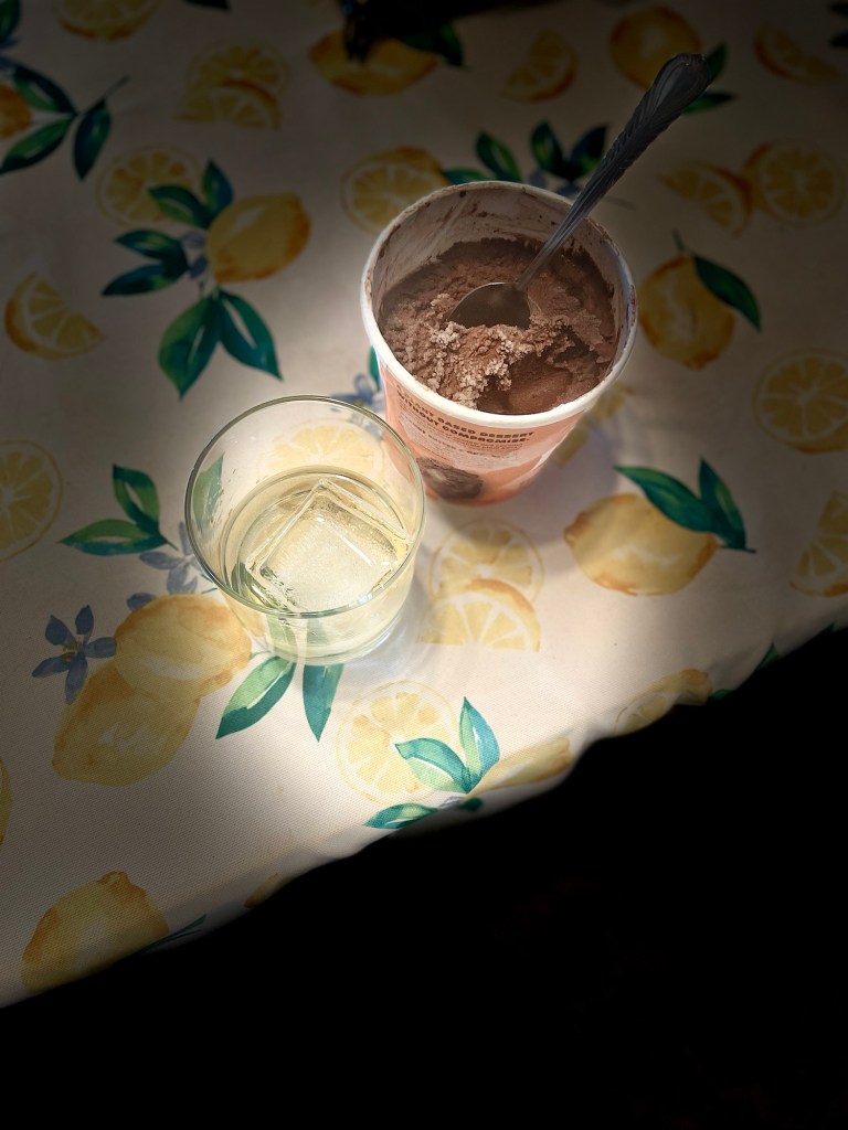 Whiskey and ice cream. 