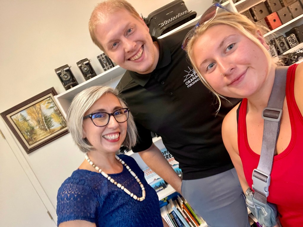Author Sonia Nicholson with the team from Okanagan Publishing House.