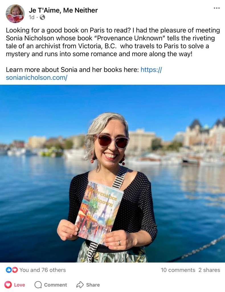 Social media post from Lily Heise’s “Je T’Aime, Me Neither” account. 