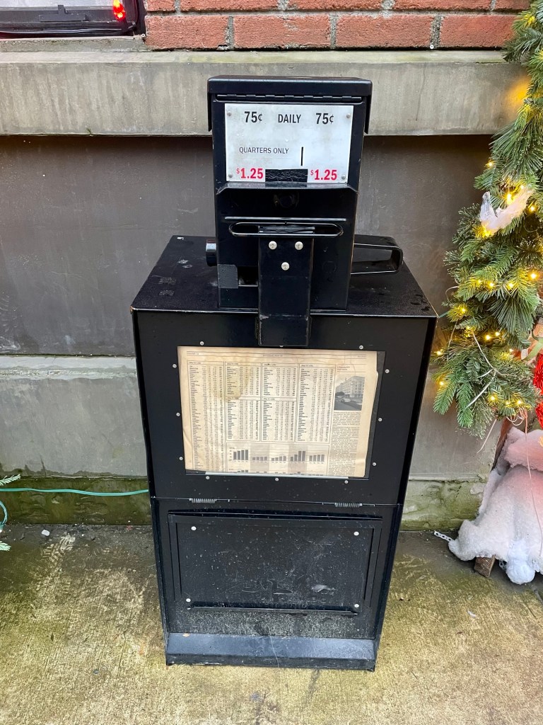 Vintage newspaper box. Photo by Sonia Nicholson.
