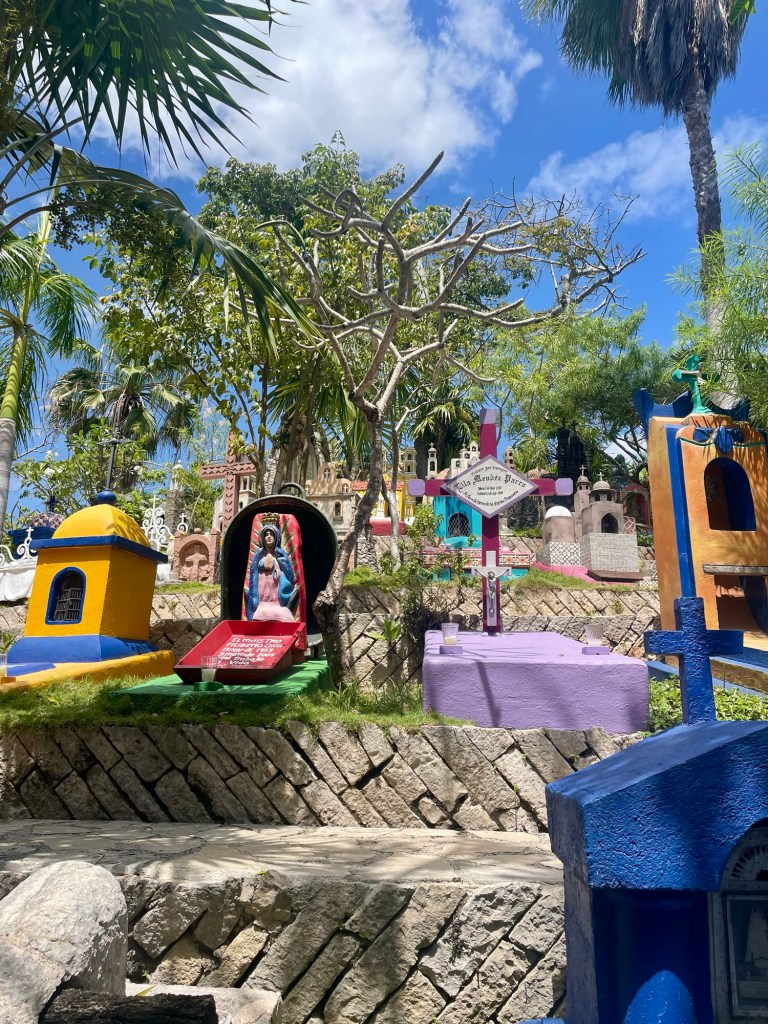 Traditional cemetery at Xcaret Park. Photo by Sonia Nicholson.