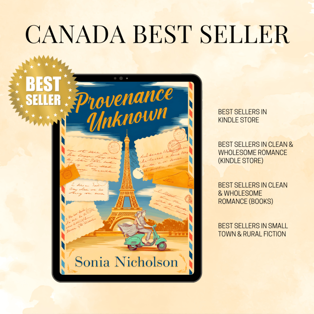Canada Best Seller graphic for Provenance Unknown by Sonia Nicholson.
