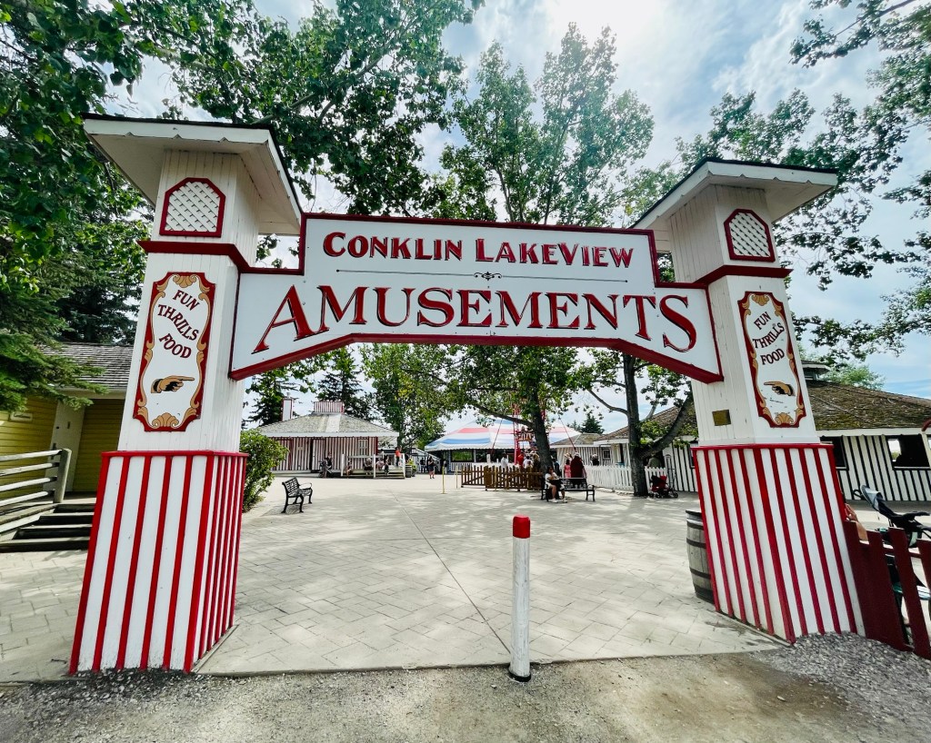 Old entrance, “Conklin LakeView Amusements,” Heritage Park, Calgary. 