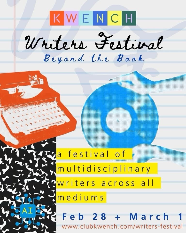 Poster for KWENCH Writers Festival. 